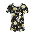 thumbnail image 3 of Fiudx Ofertas de La Semana Top Estampado con Cuello Redondo y Manga Corta Informal para Mujer a La Moda, 3 of 3