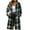 Green, variant on Womens Plaid Shacket Jacket Long, Classic Button Down Shirt Flannel Coat with Hood Loose Pocketed Fall Winter Clothes (XL, Wine)