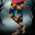 thumbnail image 2 of Idoravan Women's Casual Pants Women's Leggings Halloween Women's Printed Casual Yoga Pants Trousers Navy L, 2 of 6