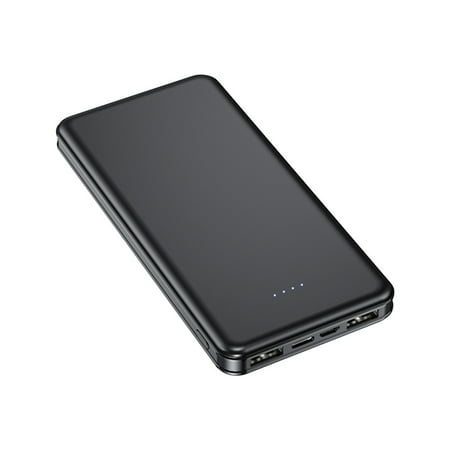 10000mAh Dual USB Portable Charger, Fast Charging Power Bank with USB C Input, Backup Charger