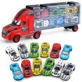 thumbnail image 1 of Simulation Portable Container Truck With 12 Alloy Steel Casing City Car Children's Toy Boy Gift 26-27s, 1 of 5