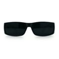 thumbnail image 4 of Iconic 90s Street Gangster Limo All Black Narrow Rectangle Sunglasses Matte Black, 4 of 8