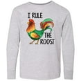 thumbnail image 3 of Inktastic Farmer I Rule The Roost Rooster Long Sleeve Youth T-Shirt, 3 of 5