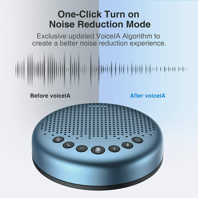 Portable Bluetooth Conference Speaker EMEET Luna Lite USB Speakerphone  VoiceIA Noise Cancelling Blue | Lautsprecher