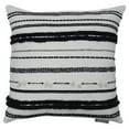 thumbnail image 1 of 18" White and Black Knife Edge Striped Indoor Throw Pillow, 1 of 2