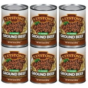 (Pack Of 6) Keystone All Natural Ground Beef 14 Ounce Long Term Emergency Survival Food Canned Meat | Fully Cooked Ready to Eat | Gluten Free Family Pack