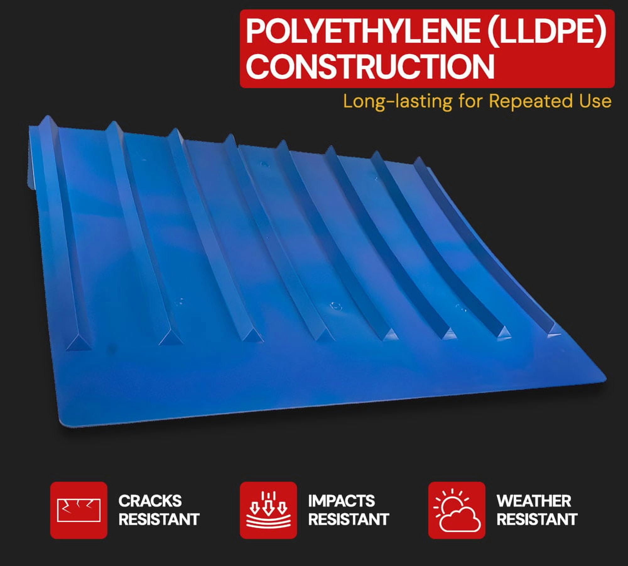 50 Pack 9"x48"x36" (Drop) Brick Guard V Shaped Corner Protector - Blue Edge Guard - Weather & Abrasion Resistant - Fit up to 7 Straps of 4"