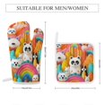 thumbnail image 2 of Small Animals Oven And Pot Holders Sets, Heat Resistant Pads Kitchen Decor for Cooking Baking BBQ Grilling, Christmas Kitchen Gifts, 2 of 6