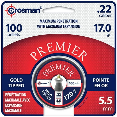 Crosman .22 Caliber Gold Tipped Pellet, 150 Count GTP22