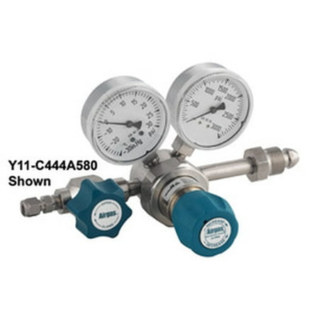 

Airgas Single Stage Stainless Steel 0-100 psi High Purity Threadless Seat Cylinder Regulator CGA-330