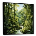 thumbnail image 2 of Designart "Tranquil Bamboo Jungle I" Floral Framed Wall Art - Green Bamboo Hallway Framed Wall Art Decor, 2 of 6