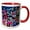 Red/White, variant on 3drose, Colorful Handle Bars. Choose Your Scooter. Funny Abstract, 11oz Two-tone Green Mug