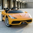 thumbnail image 3 of 12V Kids Ride On Sports Car 2.4GHZ Remote Control Yellow, 3 of 7