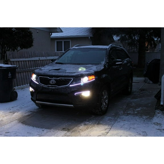 For The LED DRL Head Light Strips Daytime Running Lamps for Kia Sorento - all years