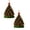 A, variant on 2PC, 2D Acrylic Dog Ornaments: Shaped Designs With Stacked Puppies And Toppers For Festive Decor, 3.2"