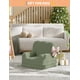 thumbnail image 2 of 2-in-1 convertible niños couch - teddy fleece fabric niños pequeños sofa chair, soft fold out couch lounger niños, comfy children's sofa cama playroom o nursery, green birthday gift, 2 of 7