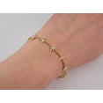 thumbnail image 2 of Sparkle Jewels Women's Round Cubic Zirconia Starburst Tennis Bracelet 14K Yellow Gold Plated, 2 of 4
