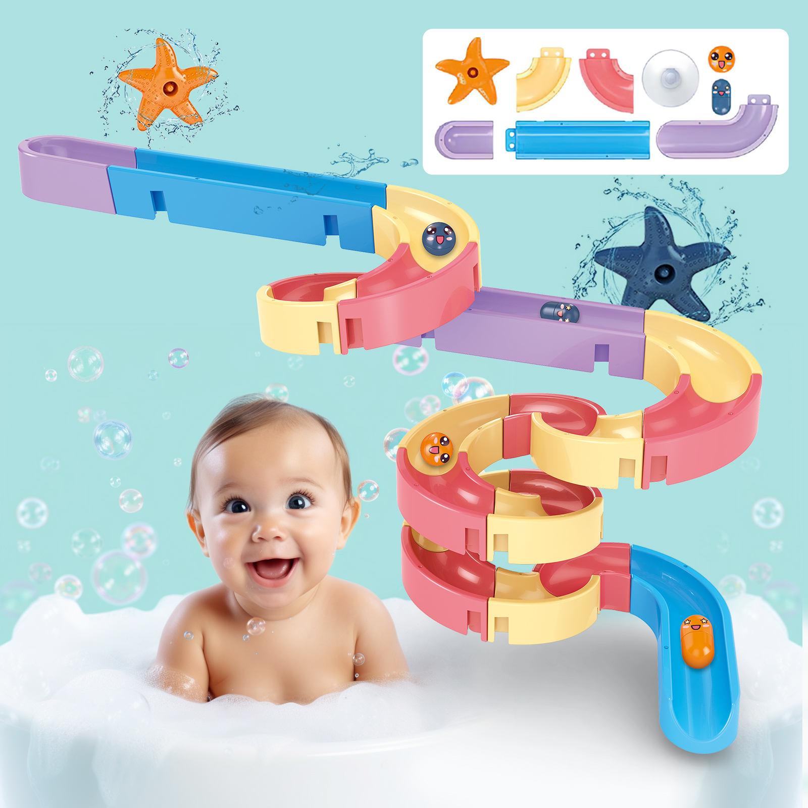 CoComelon Bath Squirters JJ And Sharks Boy Kids Toddler Bath Toys Size ...