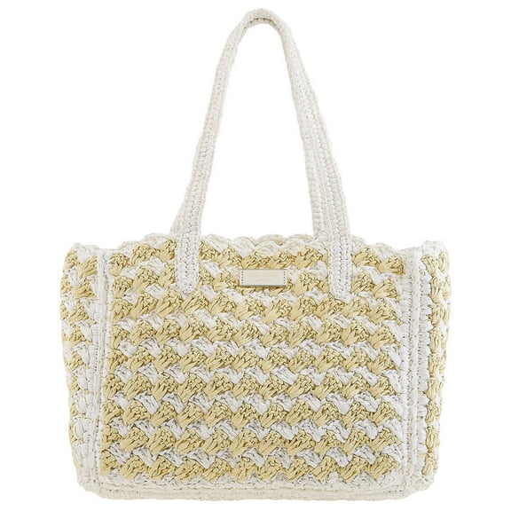 Kate Spade Striped Raffia Tote Hand Bag