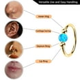 thumbnail image 3 of 4PCS 18g Opal Nose Rings for Women Nose Hoops 8mm/10mm 316L Surgical Steel Nose Rings Piercing Jewelry Can Be Used as a Nose Ring, Septum Ring, and Cartilage Earring, 3 of 6