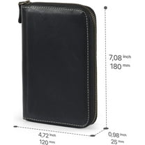 Genuine Leather Padfolio – Portfolio Folder with Pencil Holder, Notepad & Zipper Closure for Business, Office & Travel