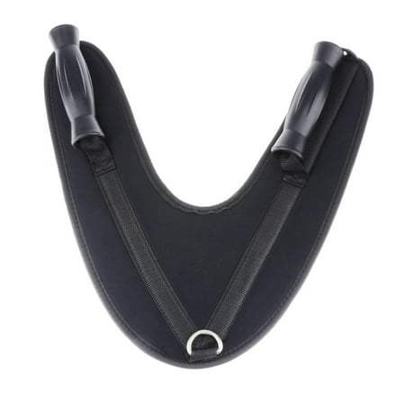 

Ab Crunch Harness Home Gym Equipment - Protects Neck Shoulders Back and Chest - High Performance Nylon & ABS Material - Black Fitness rings