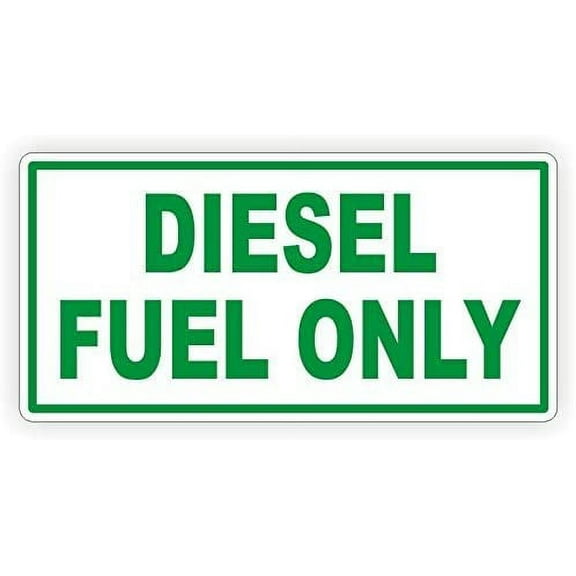 Diesel Fuel Only Vinyl Decal | Sticker | Label Fuel Gas Door Label Weatherproof