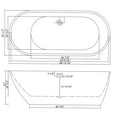 thumbnail image 5 of JERFIT 67 Inch Glossy White Acrylic Freestanding Bathtub, Deep Soaker Tub with High Backrest, Pop-Up Drain for Modern Bathroom, 5 of 5
