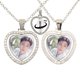 thumbnail image 1 of Collar de dos caras en forma de corazón para niños, collares de grupo masculino Kpop, joyería de vidrio, regalo para fanáticos, 1 of 4