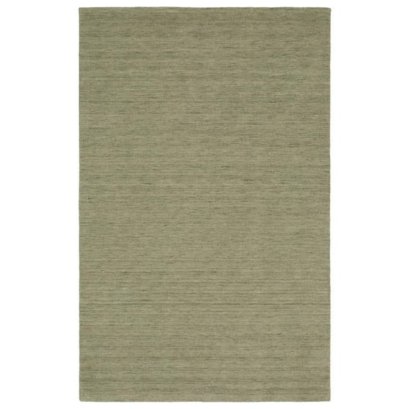 Oriental Weavers Aniston II Hand-made Wool Area Rug - 27120 - 5' x 8' - in Solid Sage Green - Classic Casual Style, Hand-Made Wool Rugs, Bedroom, Office Rug