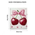 thumbnail image 3 of Autua Pink Cherries Kitsch Wall Art Canvas Home Office Decor 12x16 in, 3 of 5