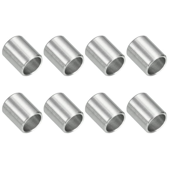 8Pcs Stainless Steel Spacer 1/4" OD x 5/16" ID x 1/2" Length(10x8x12mm) Screw Standoff Bushing Plain Finish Unthreaded Round Metal Spacer for M8 Screws Bolts and Rods, Silver