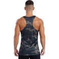 thumbnail image 2 of Hansber Men's Sleeveless Shirt Tank Tops Undershirt Muscle Tee Tops Gym Workout Athletic Bodybuilding Army Green 3XL, 2 of 7