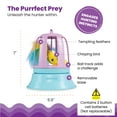thumbnail image 3 of Catstages 2-in-1 Chirping Bird Interactive Cat Toy – Touch-Activated Toy with Sound and Ball Track Fun, Standalone Toy or Track Add-On, Purple, 3 of 7