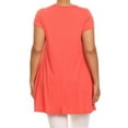 thumbnail image 4 of Women's Casual Plus Size Solid Color Blouse Tunic Top Shirt, 4 of 4