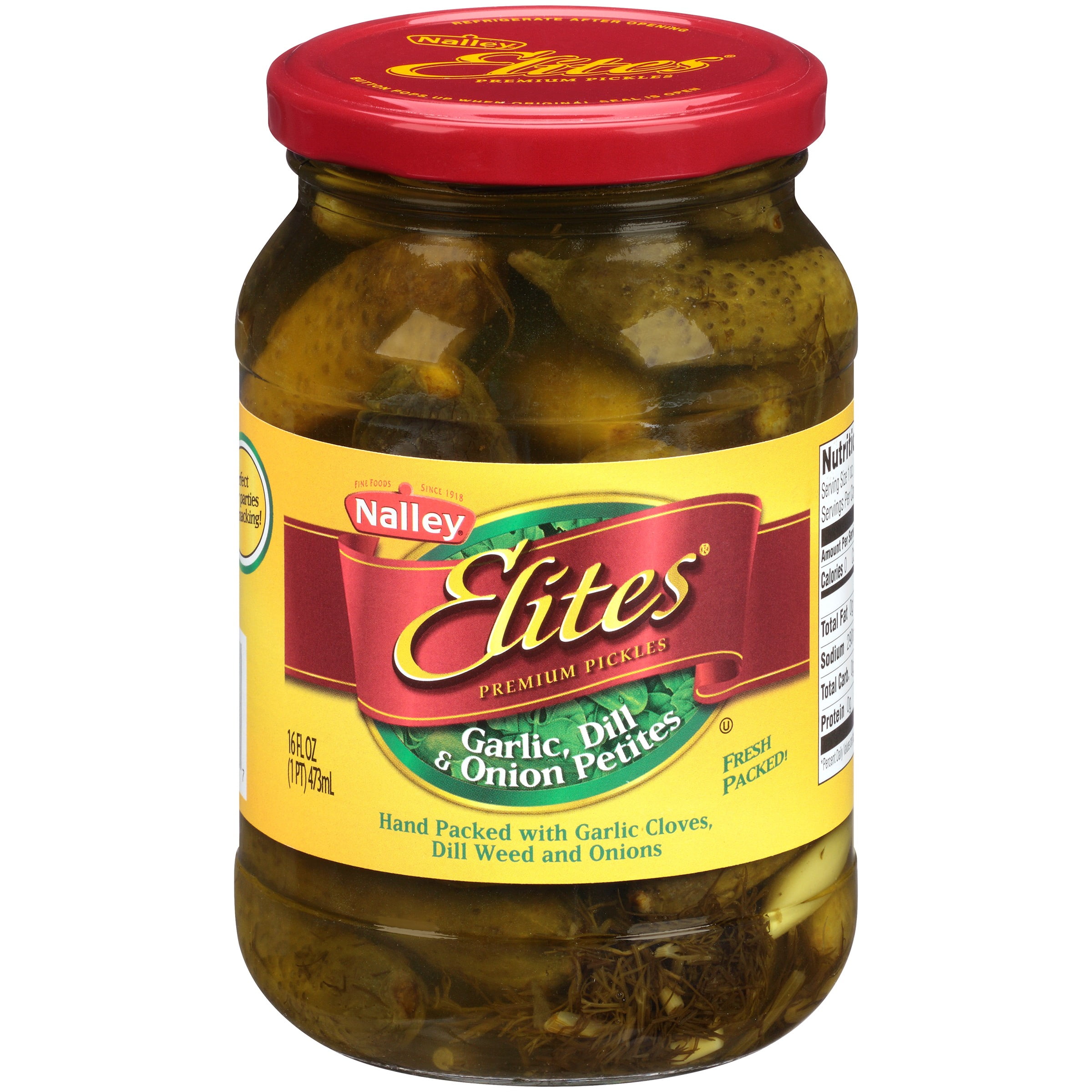 NalleyÂ® Elitesâ ¢ Premium Pickles Garlic, Dill & Onion Petites 16 fl