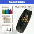 thumbnail image 6 of Vocoste Small Makeup Brush Bag Travel Brush Holder Rectangular Zipper Pencil Pouch for Women PU Leather Black, 6 of 7