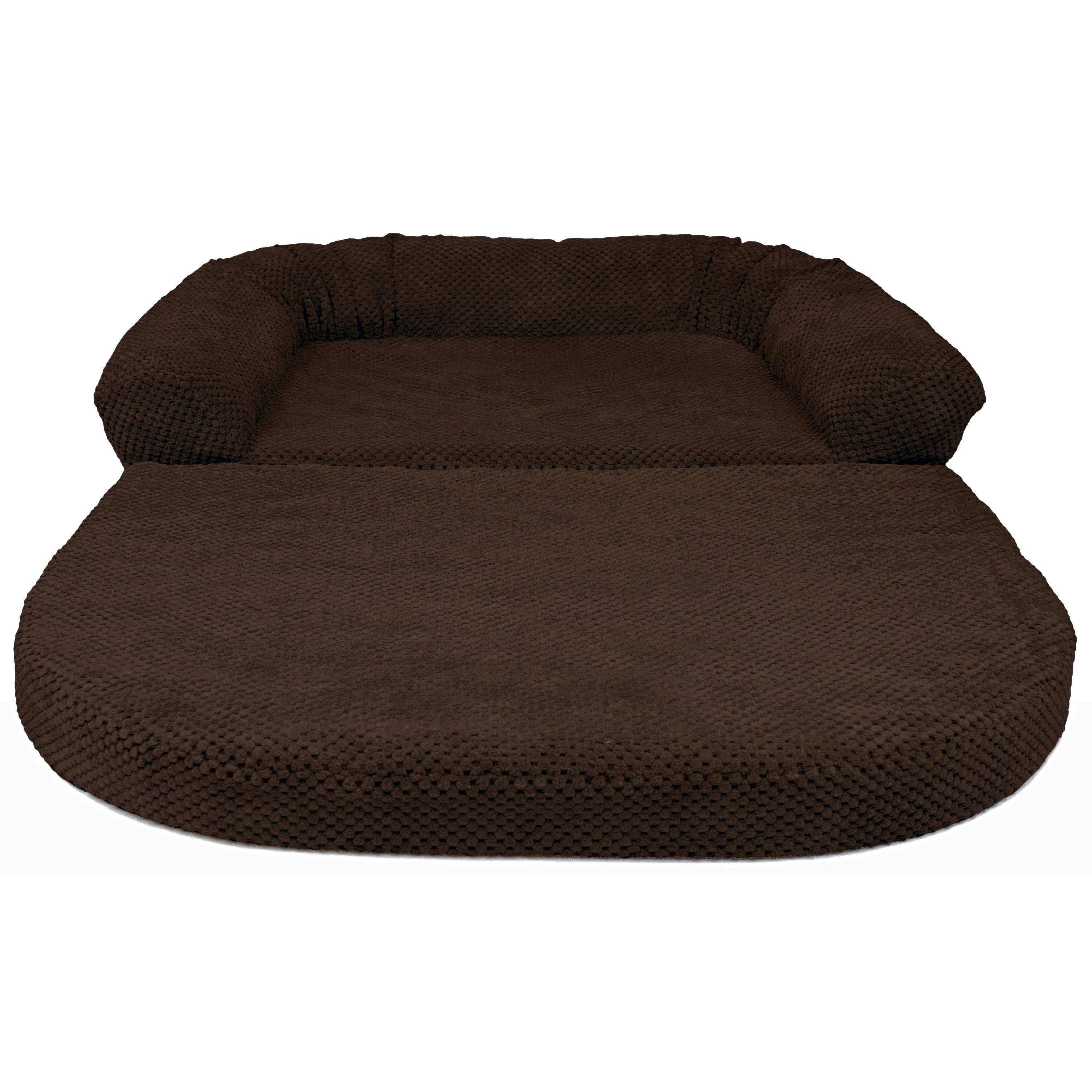 Precious Tails Chenille Round Sofa Fold Out Orthopedic Dog Bed