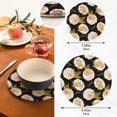 thumbnail image 4 of SKYSONIC 2 pcs Pumpkins Pink Flowers Pot Holders Trivets, Heat Resistant Trivets,Autumn Thanksgiving Day Cotton Thread Weave Mats for Hot Pads Pans Pot Bowl Teapot, 4 of 7