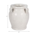 thumbnail image 4 of Decorative Terracotta Vase with Handles for Living Room Decor - Home Decor Accents for Bedroom, Entryway Table, and Office - Casual Flower Vase for Shelf or House Display - 10", White, 4 of 13