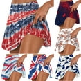 thumbnail image 2 of Utoimkio 4th of July Pleated Tennis Skirts for Women Summer High Waisted Athletic Stretchy Patriotic Shorts Indenpedence Day Lightweight Star Striped Print Sports Short Skirts, 2 of 6