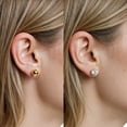 thumbnail image 5 of Sterling Silver Post Small Stud Earrings for Women Men,Zirconia Earrings 14K Gold Plated Cartilage Earrings 6 Pairs, 5 of 9