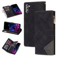 thumbnail image 1 of Designed For Galaxy A13 5G, Wallet 9 Card Slots Cases Zipper Purse Premium Leather Card Slot Flip Magnetic Cover Wrist Strap Kickstand Stand Compatible with Samsung Galaxy A13 5G, Black, 1 of 7