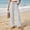 Gray, variant on Women's High Waist Striped Wide Leg Pants Drawstring Elastic Waist Side Split with Pockets Summer Beach Trousers S-3XL Gray