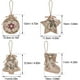 thumbnail image 5 of Adornos de arpillera para árbol de Navidad, adornos colgantes, medias navideñas, decoración en forma de bola para fiesta de Navidad, 5 of 5