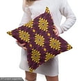 thumbnail image 4 of Ambesonne Ethnic Fabric by the Yard Upholstery, Folk Culture Geometric Art, 3 Yards, Maroon and Earth Yellow, 4 of 4