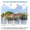 thumbnail image 3 of Peel and Stick Wallpaper Canvas Sunset Fort Lauderdale Marina Luxury yachts Las Olas Boulevard Florida Modern Art Wall Mural Decor Self Adhesive and Removable 69in x 98in, 3 of 6