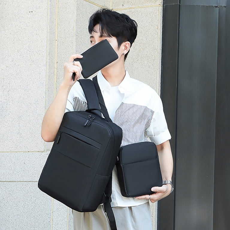 Color-Block Travel Backpack with Padded Straps for Laptop USB plug Wholesale Vintage Color Block Laptop Backpack, Water  main image 2