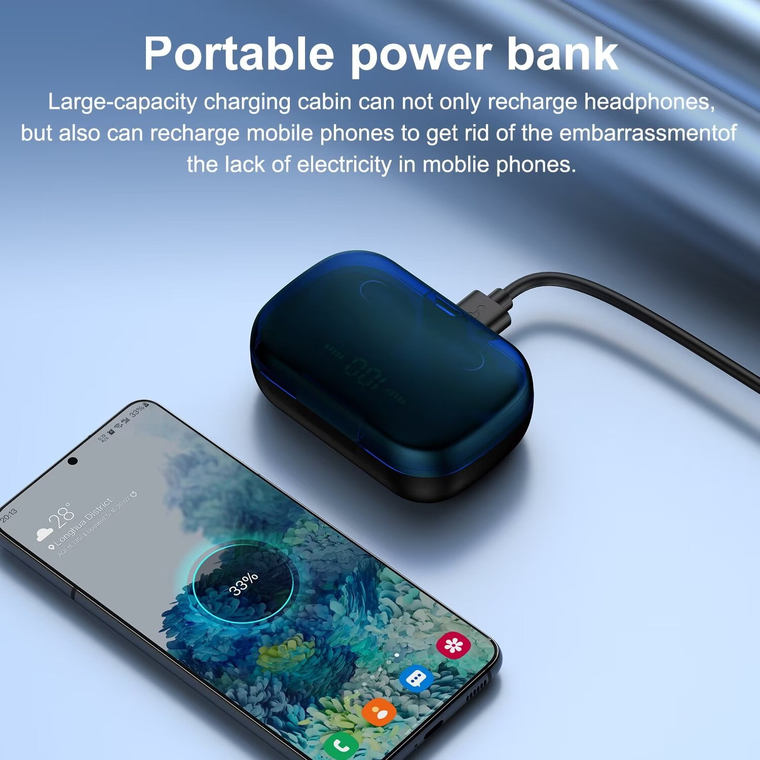 Wireless Earbuds for iPhone,Android,AILKIN Bluetooth 5.2 Headphones 3500mAh 60hrs Playtime Waterproof IPX7 Headset Earphones In-Ear Stereo Noise Cancelling True Wireless Earbuds with Charging Case