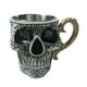 thumbnail image 1 of Taza de café con calavera y platillo, taza de té de porcelana gótica, taza de café con calavera adornada, divertida taza de té de cerámica, taza de cabeza de hueso diabólica, taza de calavera, 1 of 6